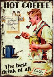 Retro-Gift kis táblakép Hot Coffee 17 cm x 12, 5 cm