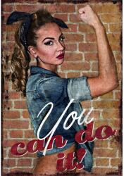 Retro-Gift hűtőmágnes You can do it 9 cm x 6, 5 cm