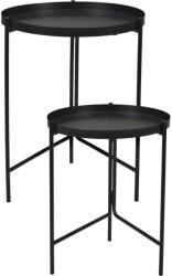  Kisasztal 2 darabos szett vas fekete