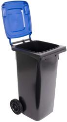  Hulladékgyűjtő műanyag szögletes kék tetővel 120 l (731694)