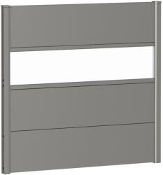 Biohort kerítés panel akrilüveggel 100 cm x 90 cm kvarcszürke metál