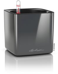 Lechuza Cube Glossy virágtartó 14 antracit magasfényű 14 cm x 14 cm