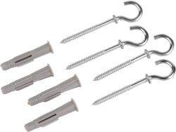 LUX-TOOLS univerzális galléros dübel hajlított csavaros kampóval 6 mm x 41 mm 4 (485144)