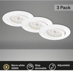 Briloner süllyesztett LED-es lámpa 3 darabos készlet fehér 8 cm szabályozható (7172-036)
