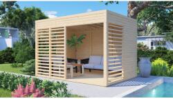 Bertilo kerti lounge pavilon 2 natúr 234 cm x 337 cm FSC
