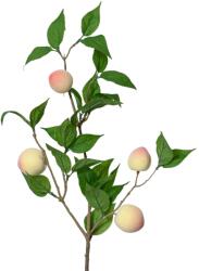  Mű barackág levelekkel poliészter 56 cm narancssárga-zöld