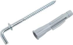 LUX-TOOLS LUX terpesztődübel derékszögű csavaros kampóval 8 mm x 40 mm 4 darab (485137)