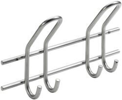 Hettich ruhafogas fém ezüst 2 akasztóval (5651)