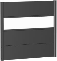 Biohort kerítés panel akrilüveggel 100 cm x 90 cm metál sötétszürke