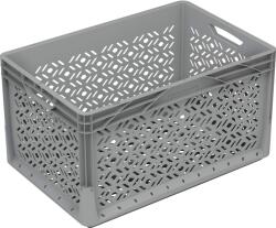Eurobox-System Eurobox rendszer rácsos falú doboz 60 cm x 40 cm x 32 cm szürke (604032D-000)