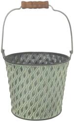  A. H. G. horganyzott vödör füllel és rombuszmintával zöld átmérő 15 cm x 13 cm