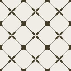 Cersanit Sentima padlólap matt fekete-fehér színben 29, 8 cm x 29, 8 cm