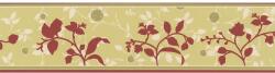  Bordűr 5812-28 virágmintás zöld-bordó (21978)
