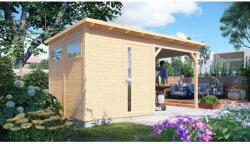 Bertilo Pentus 2 Lounge kerti ház 234 cm x 447 cm natúr FSC