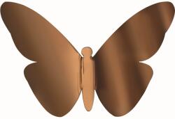  Öntapadós 3D falidekoráció bronz pillangók 10 db