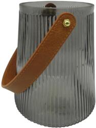 Boltze mécsestartó bordázott 15, 4 cm x 13, 1 cm szürke