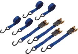  Feszítőheveder készlet AH-003B(4) szorítózárral 1-részes 2, 5 cm x 500 cm 4 darab