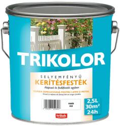 Trikolor kerítésfesték selyemfényű fehér 2, 5 l (321009)