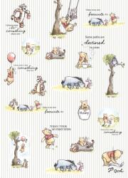 Komar vlies fotótapéta Winnie Pooh - Stripes 200 cm x 280 cm