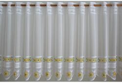  Vitrázs jacquard sárga-zöld virágmintával 6615/01 45 cm magas méteráru (79528)