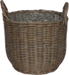  Polirattan fogantyús kosár 33 cm x 34, 5 cm szürke (602884)