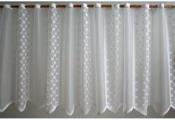  Vitrázs függöny fehér 6086 45 cm magas méteráru (79538)