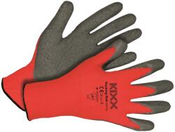  Kerti kesztyű piros-fekete 6-os nylon/latex (900116)