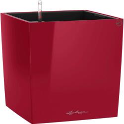Lechuza Cube Premium kaspó 30 cm x 30 cm skarlátvörös magasfényű