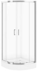 Cersanit Brasco íves tolóajtós zuhanykabin zuhanytálcával 80 króm