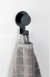 WENKO fali akasztó Blandas rozsdamentes acél fekete matt 5 cm x 7, 5 cm x 2, 5 cm (24446100)