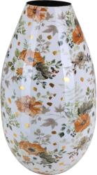  Váza Flora virágmintával 15 cm átmérő x 28 cm fehér