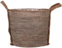  Füles kosár kenderből 29 cm x 23 cm sötétbarna (94-19-302-B)