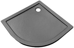 Sanotechnik Zeus 80 íves akril zuhanytálca kőhatású felülettel antracit 80 cm x 80 cm x 4 cm