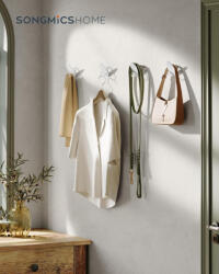  SONGMICS HOME Tojás Dizájn Acél Fali Akasztó Szett Gyöngyház Fehér (EUZ-LCR039W01) - platinashop