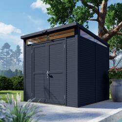 Bertilo Woodline Pent kerti ház 234 cm x 226 cm antracit FSC