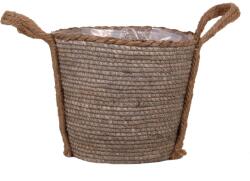  Füles kosár kenderből 24 cm x 18 cm sötétbarna (94-19-302-C)