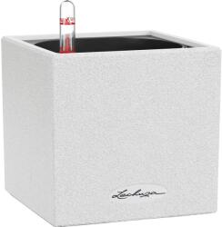 Lechuza Canto Stone kockakaspó 14 cm x 14 cm x 14 cm kvarcfehér