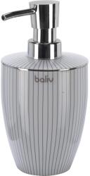 baliv szappanadagoló kerámia fehér-szürke vonalas (341897)