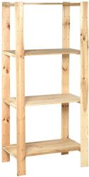 OBI Nagy teherbírású polcos faállvány FSC 174 cm x 80 cm x 50 cm natúr (300308)