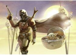 Komar nemszőtt fotótapéta Star Wars The Mandalorian And Grogu Mission többszínű