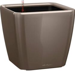 Lechuza Quadro Premium LS kaspó 28 cm x 28 cm x 26 cm szürkésbarna magasfényű