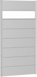 Biohort kerítés panel akrilüveggel 100 cm x 180 cm ezüstmetál