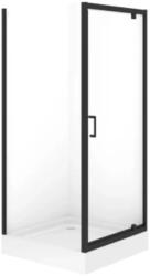 Cersanit Brasco 90 fekete Pivot ajtóval zuhanytálcával