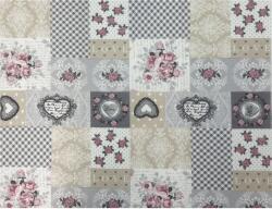  Dekoranyag Kelly 140 cm széles szürke telemintás méteráru (20092)