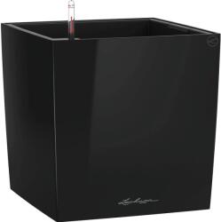 Lechuza Cube Premium kaspó 30 cm x 30 cm fekete magasfényű