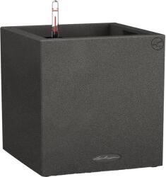 Lechuza Canto Stone 30 low kockakaspó grafitfekete 30 cm x 30 cm