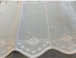  Vitrázsfüggöny V/4915 45 cm magas fehér méteráru (39134)