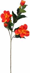 MICA Dekor hibiszkusz ág 76 cm narancssárga