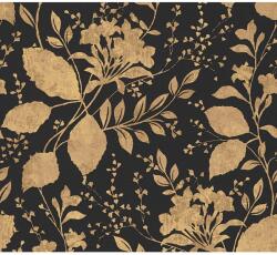  A. S. Création Memory fátyoltapéta virágos minta arany-fekete FSC (37782)