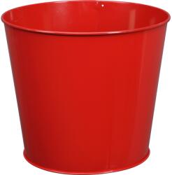  Fém kaspó 19 cm piros (605338)
